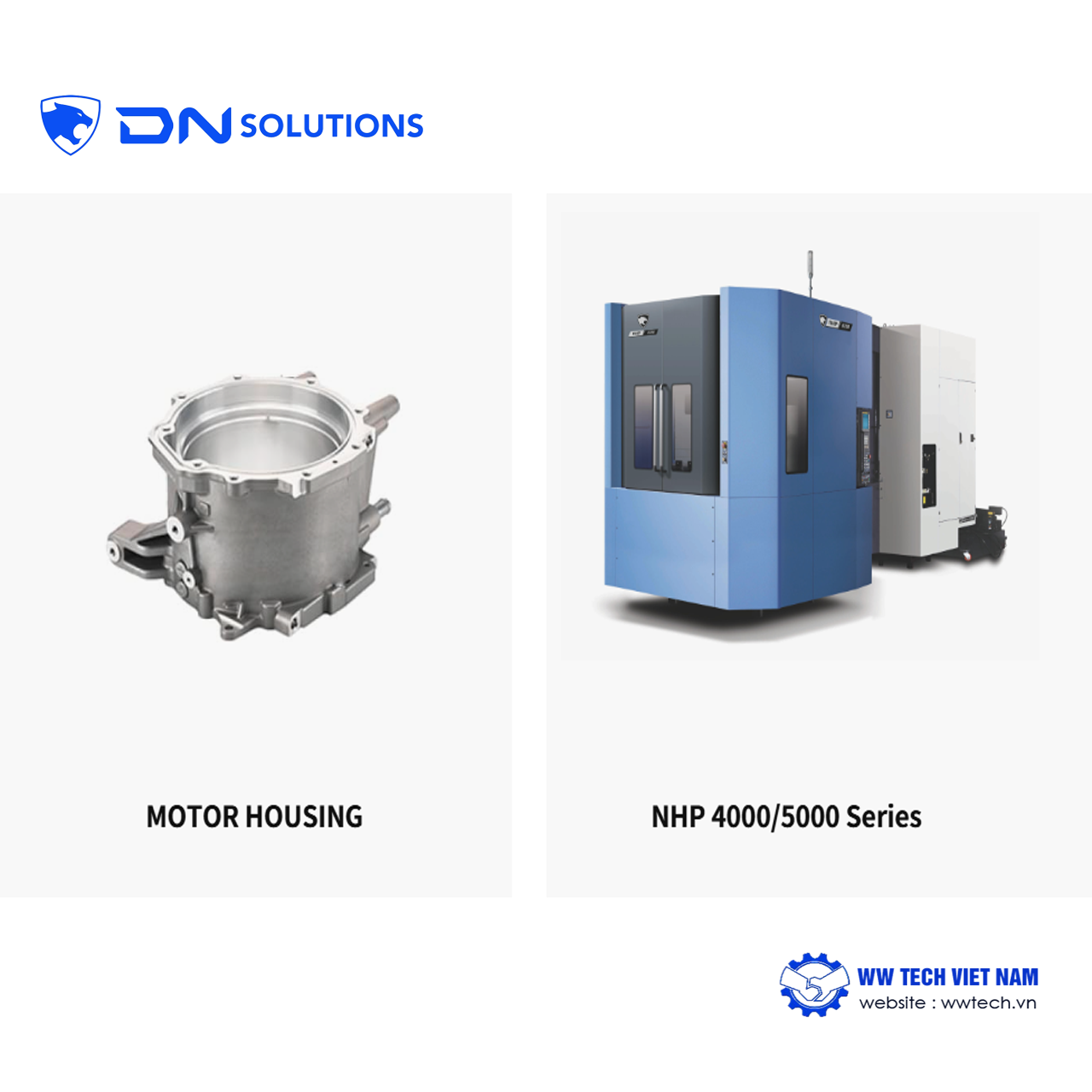 Electric vehicle (EV) components, DN Solutions' EV component machining solutions