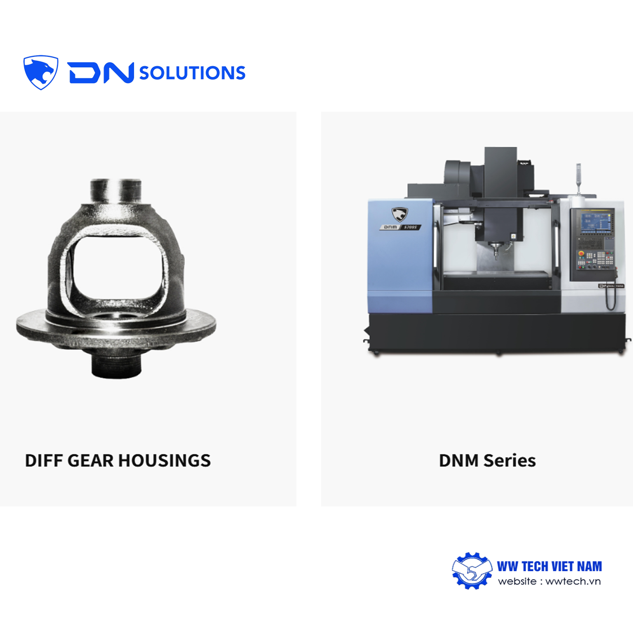 Electric vehicle (EV) components, DN Solutions' EV component machining solutions